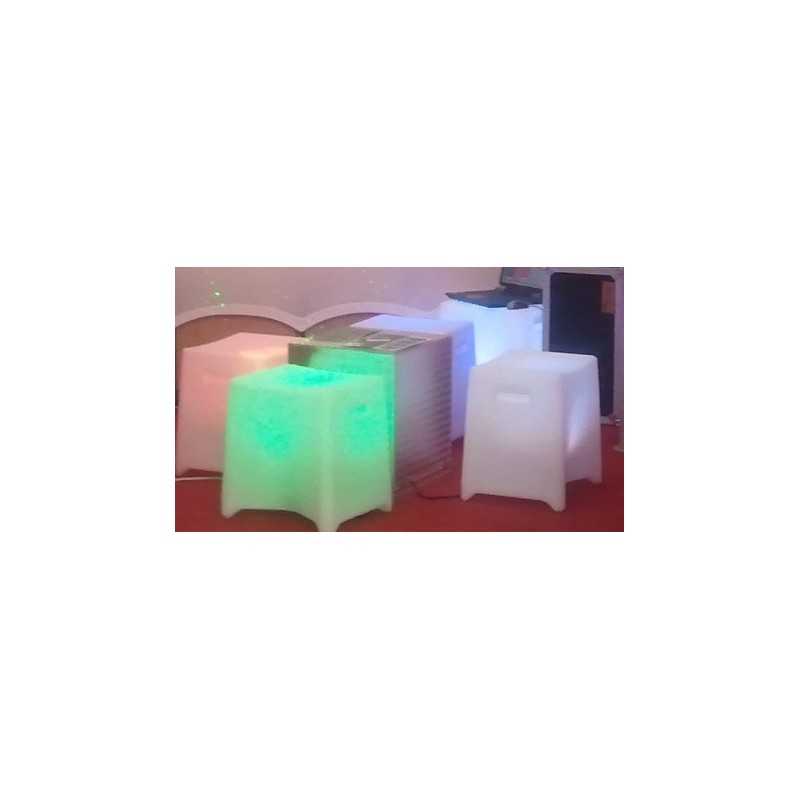 Location Tabouret translucide à led