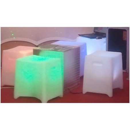 Location Tabouret translucide à led