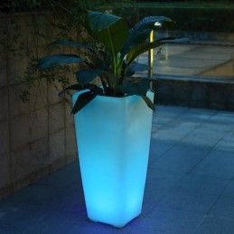 Location pot à led sur batterie 32x32x70 cm