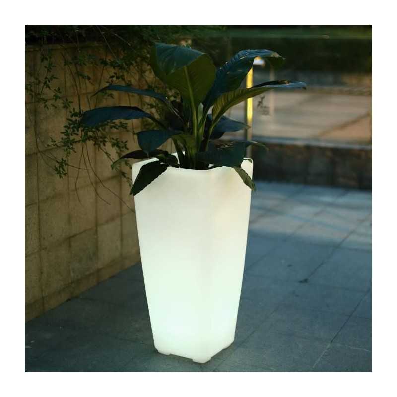 Location pot à led sur batterie 32x32x70 cm