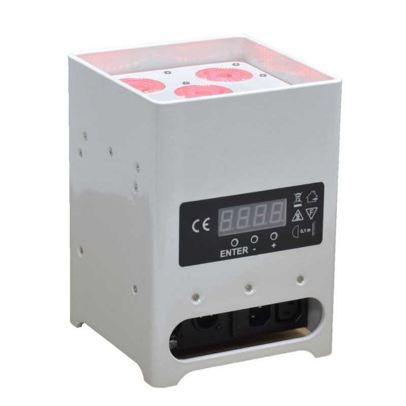 Location Projecteur de décoration sur batterie 50W RGBW DMX HF (Blanc)