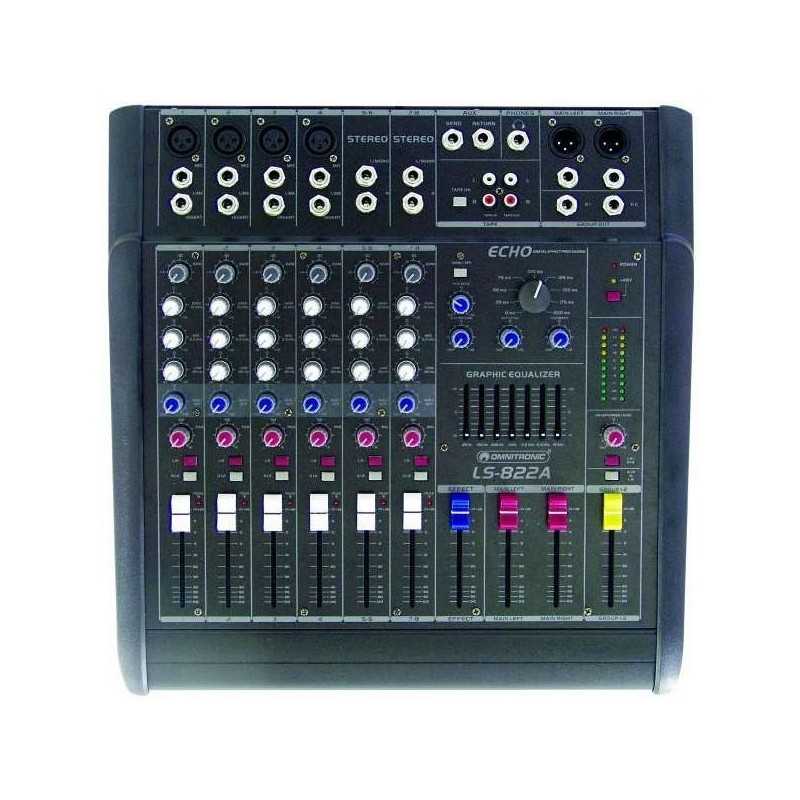 Location table amplifiée OMNITRONIC LS-822A amplifiée 2*200w/4 Ohms