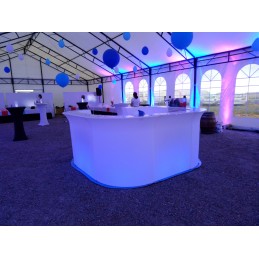 location Bar lumineux à led / Banque d' accueil en vendee