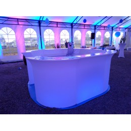 location Bar lumineux à led / Banque d' accueil en vendee
