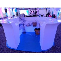 location Bar lumineux à led / Banque d' accueil en vendee