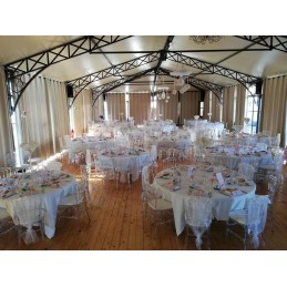 Location superbe chaise type napoléon transparente (vendée)