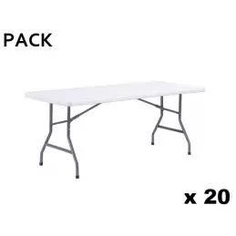pack 20 tables rectangulaires 200 cm x 90 cm
