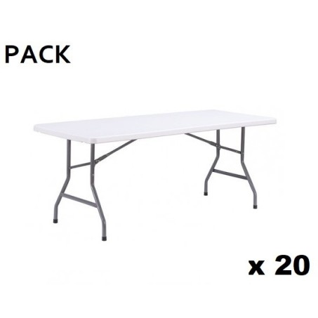 Location pack 20 tables rectangulaire 200*90 cm (vendée)