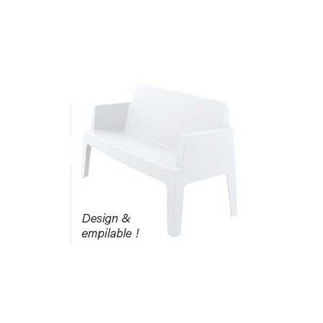 Location canapé blanc plastique design intérieur ou extérieur