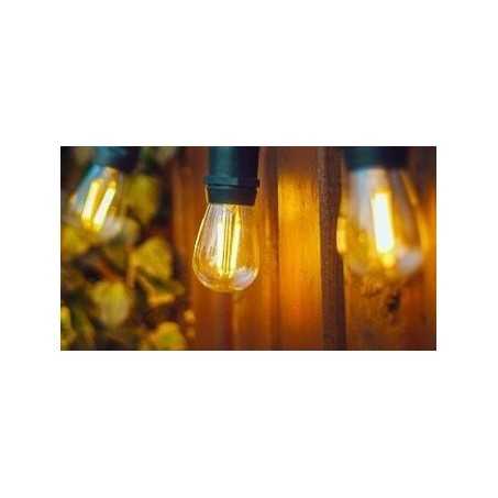 Guirlande champêtre Blanc chaud 10M 10 douilles B22