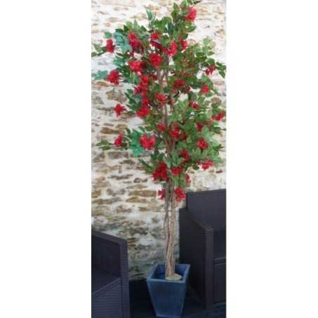 location plante artificiel bougainvillier rouge