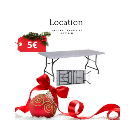 location table rectangulaire 185x75 noel