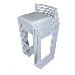 location tabouret bar assise blanche
