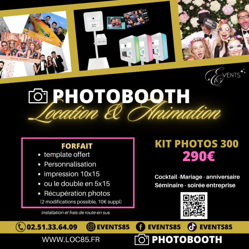 Location borne à photos à selfies OU PHOTOMATON