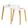 Location lot 2 tables basses "gigogne" blanche